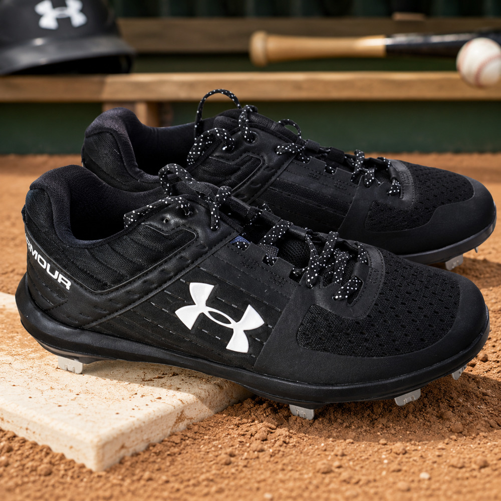 Under Armour UA Yard Low ST Baseball Cleats Men’s 9 Black 3021711-002 NWOB